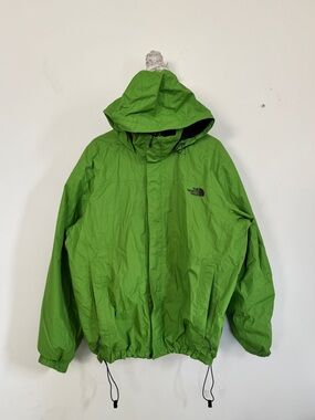 The North Face Men's Vintage Green Hooded Waterproof Hyvent Jacket